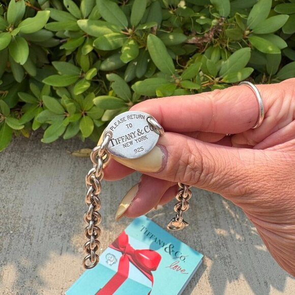 Tiffany & Co. Oval Tag Sterling Silver Bracelet - Picture 3 of 6